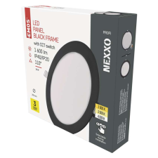 EMOS LED süllyesztett lámpatest NEXXO, kerek, fekete, 18W, CCT világítás