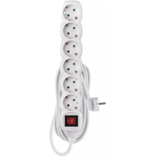Emos P1625R 6 aljzat 5méter 1,5mm2 kapcsolós hosszabbító kábel és adapter