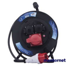 Emos P192250 kültéri IP44 kábeldob 230/400V 3x1,5mm2 25m-es kábellel hosszabbító, elosztó