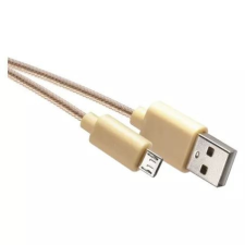 Emos SM7006Y USB-A 2.0 - microUSB-B 2.0 töltő- és adatkábel 1m aranyszínű kábel és adapter