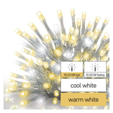 Emos Standard LED sorolható füzér, villogó – jégcsapok, 2,5 m, kültéri, meleg/hideg fehér kültéri izzósor