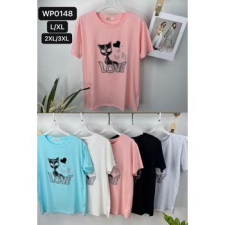 EMT Póló pamut női póló mintás – 2XL/3XL női póló
