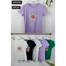 EMT Póló pamut női póló mintás – L/XL női póló