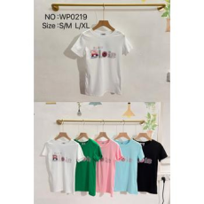  EMT Póló pamut női póló mintás – L/XL Fehér