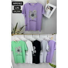  EMT Póló pamut női póló mintás – L/XL Lila
