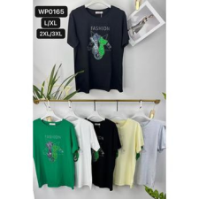 EMT Póló pamut női póló mintás – L/XL Sárga női póló