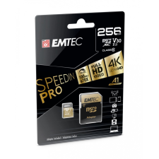 Emtec 256GB microSDXC Emtec SpeedIN Pro USH-I U3 A1 A2 + adapter (ECMSDM256GXC10SP) memóriakártya