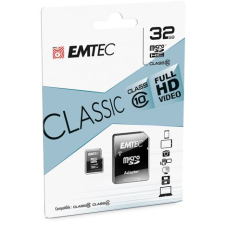 Emtec 32GB microSDXC Emtec Classic CL10 + adapter (ECMSDM32GHC10CG) (ECMSDM32GHC10CG) - Memóriakártya memóriakártya
