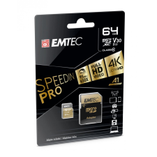 Emtec 64GB microSDXC Emtec SpeedIN Pro USH-I U3 A1 A2 + adapter (ECMSDM64GXC10SP) memóriakártya