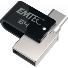 Emtec 64GB T260C Mobile & Go USB Type-C Pendrive - Fekete/Ezüst pendrive