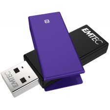 Emtec 8GB C350 Brick USB 2.0 Pendrive - Fekete/Lila (ECMMD8GC352) pendrive
