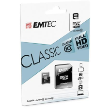 Emtec Memóriakártya, microSD, 8GB, 20/12 MB/s, EMTEC &quot;Classic&quot; memóriakártya