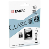Emtec Memóriakártya, microSDHC, 16GB, CL10, 20/12 MB/s, adapter, EMTEC "Classic"
