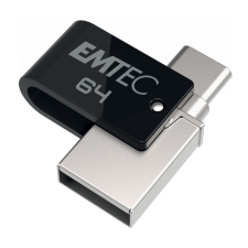 Emtec Pen Drive 64GB Emtec T260C Mobile and Go Type-C USB 3.2 fekete (ECMMD64GT263C) (ECMMD64GT263C) pendrive