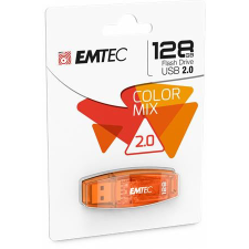 Emtec Pendrive, 128GB, USB 2.0, EMTEC &quot;C410 Color&quot;, narancssárga pendrive