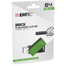 Emtec Pendrive, 64GB, USB 2.0, EMTEC "C350 Brick", zöld pendrive
