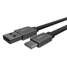 Emtec USB-A apa - USB-C apa töltőkábel 1.2m - Fekete kábel és adapter