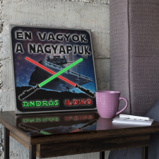 Én vagyok a nagyapjuk - Star Wars Vászonkép (Személyre szabható) grafika, keretezett kép