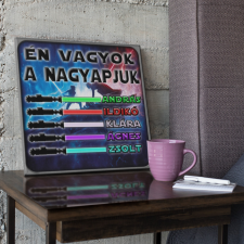 Én vagyok a nagyapjuk - Star Wars Vászonkép (Személyre szabható) grafika, keretezett kép