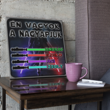 Én vagyok a nagyapjuk - Star Wars Vászonkép (Személyre szabható) grafika, keretezett kép