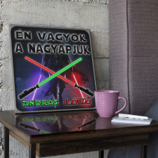 Én vagyok a nagyapjuk - Star Wars Vászonkép (Személyre szabható) grafika, keretezett kép