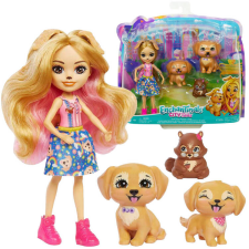  Enchantimals Golden Retriever baba, mókus kiskutya figurák baba