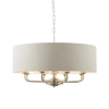Endon Lighting Endon klasszikus csillár highclere természetes vászon csiszolt ezüst end99152