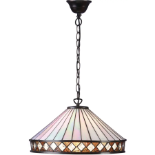 Endon Lighting Endon klasszikus tiffany függeszték fargo sötétbarna sokszínű end64147 világítás