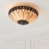 Endon Lighting Endon klasszikus tiffany mennyezeti lámpa brooklyn sötétbarna sokszínű end63973