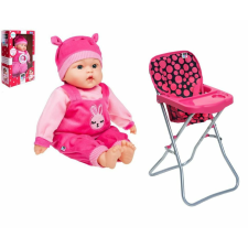 Éneklő Beszélő Játék Baba 46cm, Lili+ Játék etetőszék baba