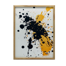 Energia w Plamach, 50x70 cm, rama aluminiowa złota, papier matowy 230 gsm grafika, keretezett kép