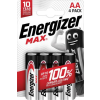ENERGIZER Elem, AA ceruza, 4 db, ENERGIZER "Max"