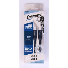 ENERGIZER USB kábel, USB-C - USB-C, 2m, ENERGIZER, szürke kábel és adapter