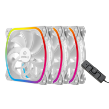 ENERMAX SquA RGB 120mm PWM ARGB Rendszerhűtő - Fehér (3db/csomag) hűtés