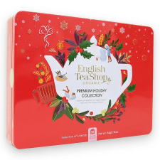 English Tea Shop Karácsonyi piros fémdobozos prémium teaválogatás bio 36 db reform élelmiszer
