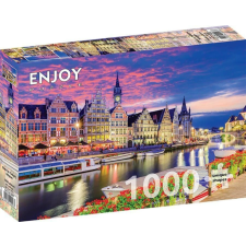 Enjoy 1000 db-os puzzle - Ghent at Twilight, Belgium (2097) puzzle, kirakós