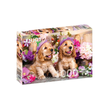 Enjoy 1000 db-os puzzle - Spaniel Puppies with Flower Hats (1263) puzzle, kirakós