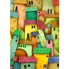 Enjoy puzzle vidám házak 1000 darab puzzle, kirakós