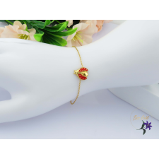  Enna nemesacél katicás karlánc-18K karkötő