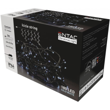 Entac ECL-I180CW Karácsonyi IP44 180 LED Jégcsapfüzér CW 4m karácsonyfa izzósor