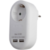 Entac Entac EPAG-1EE-2USB-W hálózati adapter 1 dugaljjal+2 db USB csatlakozóval, 3680W