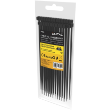 Entac Kábelkötegelő 2.5mmx150mm Fekete, 50 db villanyszerelés