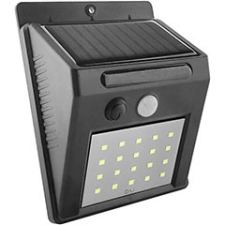 Entac Napelemes oldalfali lámpa (fekete) 2W 6500K kültéri világítás