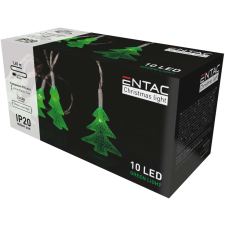 Entac zöld, elemes LED Fényfüzér 10db izzóval 1,95m karácsonyfa izzósor