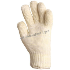 EP. 4685, 4687 Kötött Fehér Nomex Kesztyű, 27 Cm, 350°C, Pamut Belső - 35cm