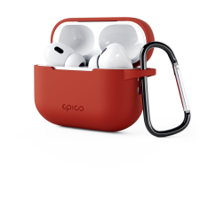  Epico Airpods Pro 2 piros szilikon tok karabinerrel (9911101400019) fülhallgató, fejhallgató tok