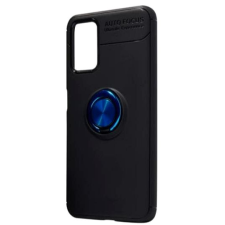 Epico by Spello szilikon tok gyűrűvel Samsung Galaxy A22 5G készülékhez - fekete/kék gyűrűvel tok és táska