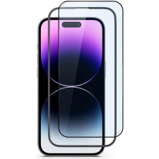Epico Peremtől peremig tartó védőüveg iPhone 15 Pro Max (Ultra) 81412151300001 - 2db beszerelési kerettel mobiltelefon kellék