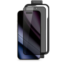 Epico Privacy 3D iPhone 16 Plus üvegfólia + felhelyező keret mobiltelefon kellék