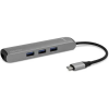 Epico Type-C Hub Slim 4K HDMI & Ethernet - silver, black cable